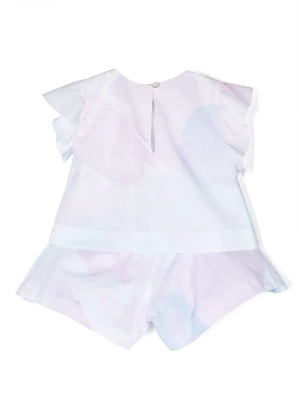 Шорты с акварельным принтом Emporio Armani Kids, синий — фото 2
