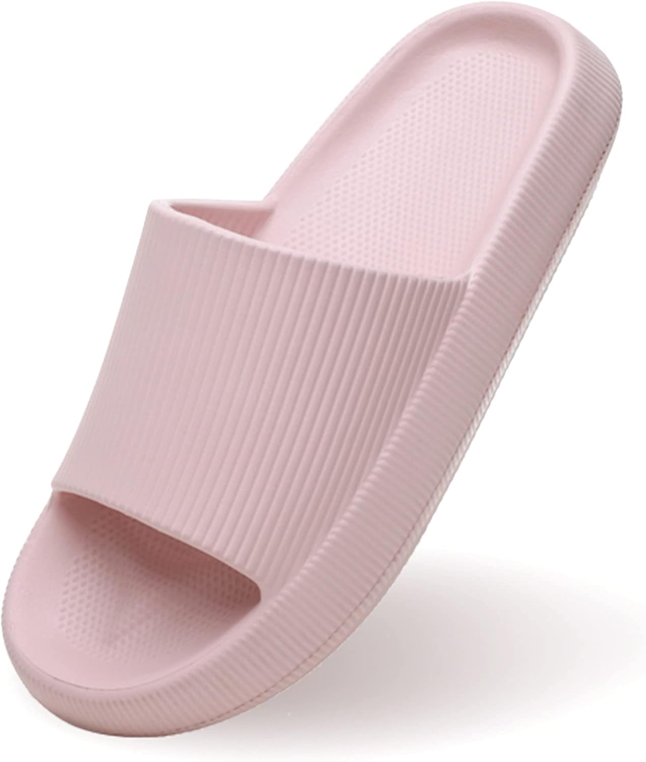 

Элегантные домашние тапочки для женщин и мужчин, быстросохнущие, нескользящие, с открытым носком, на толстой подошве, серые Stunner