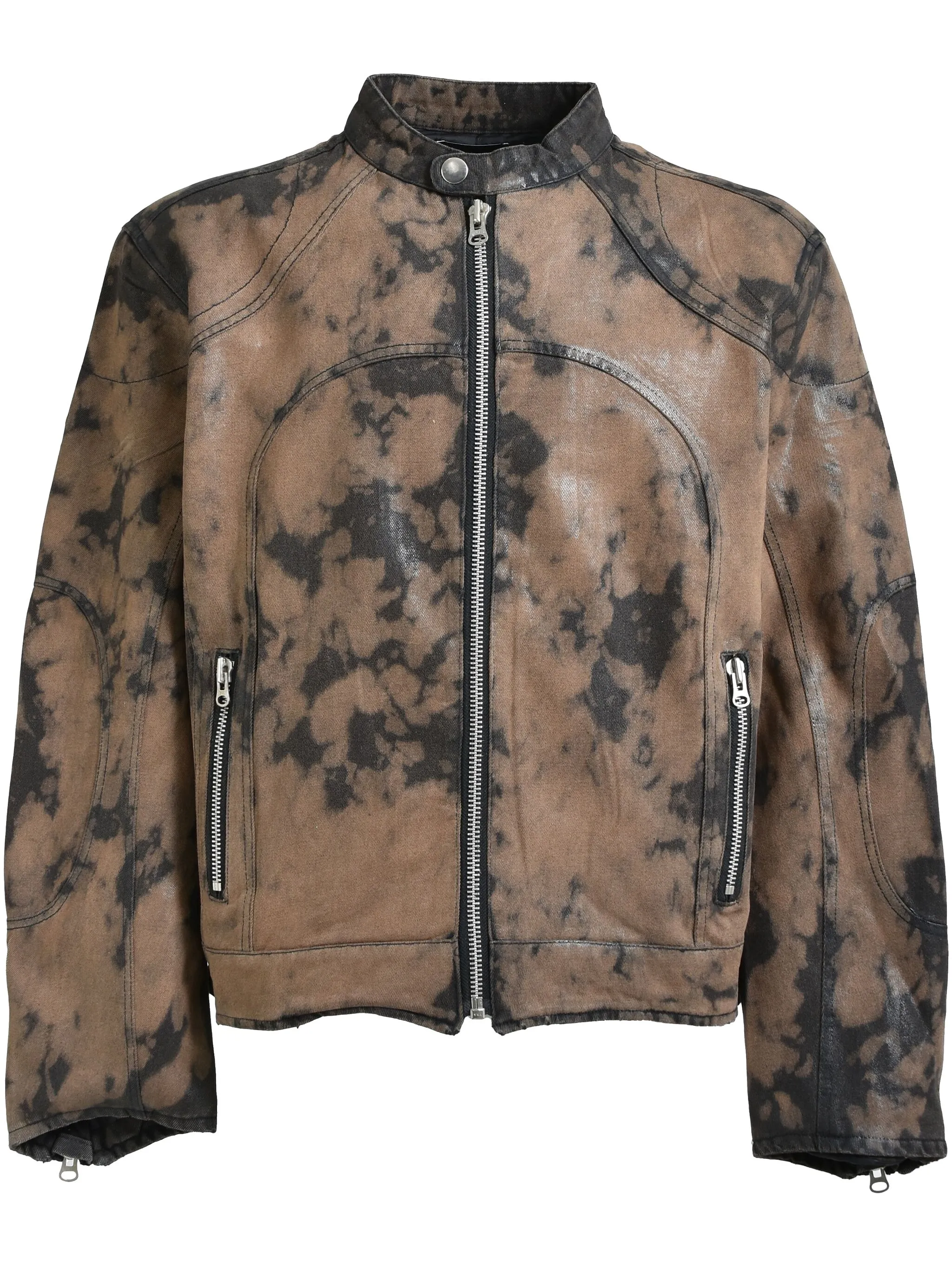 

Куртка с абстрактным принтом Breath, коричневый