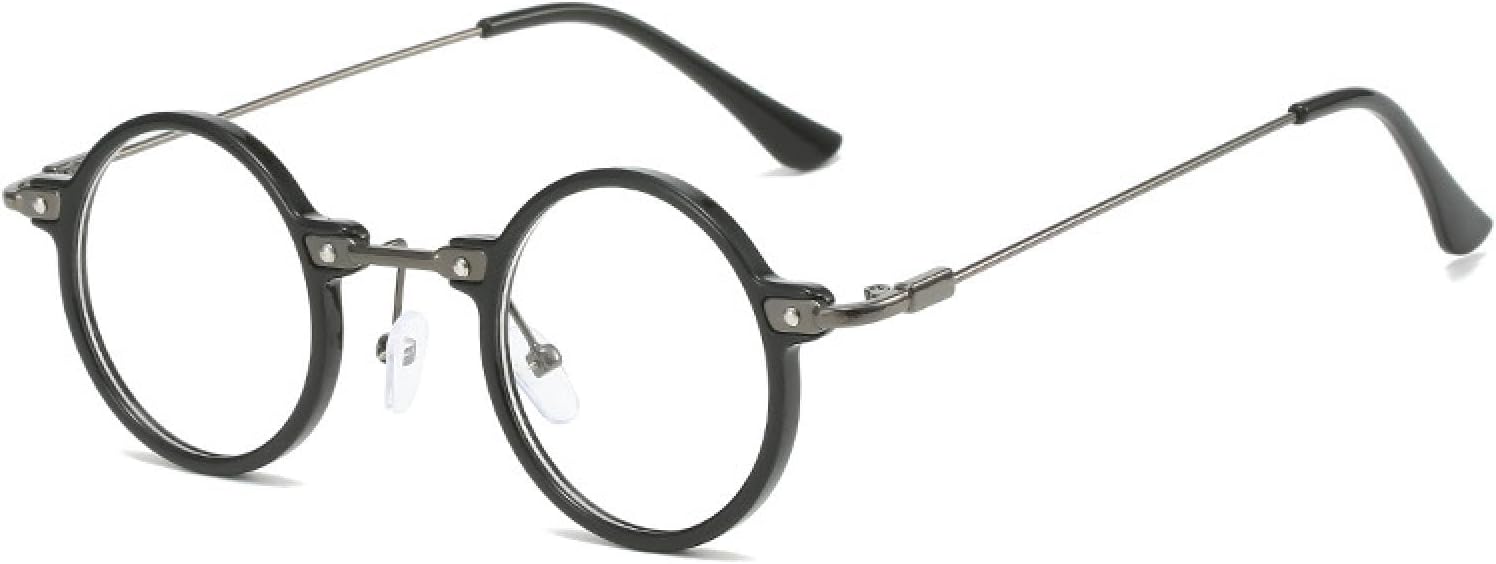 

Ретро-стимпанк, маленькие круглые мужские хип-хоп солнцезащитные очки, модные женские очки с прозрачными линзами цвета океана, защита от УФ-излучения UV400 VVTWSSW, Black Clear