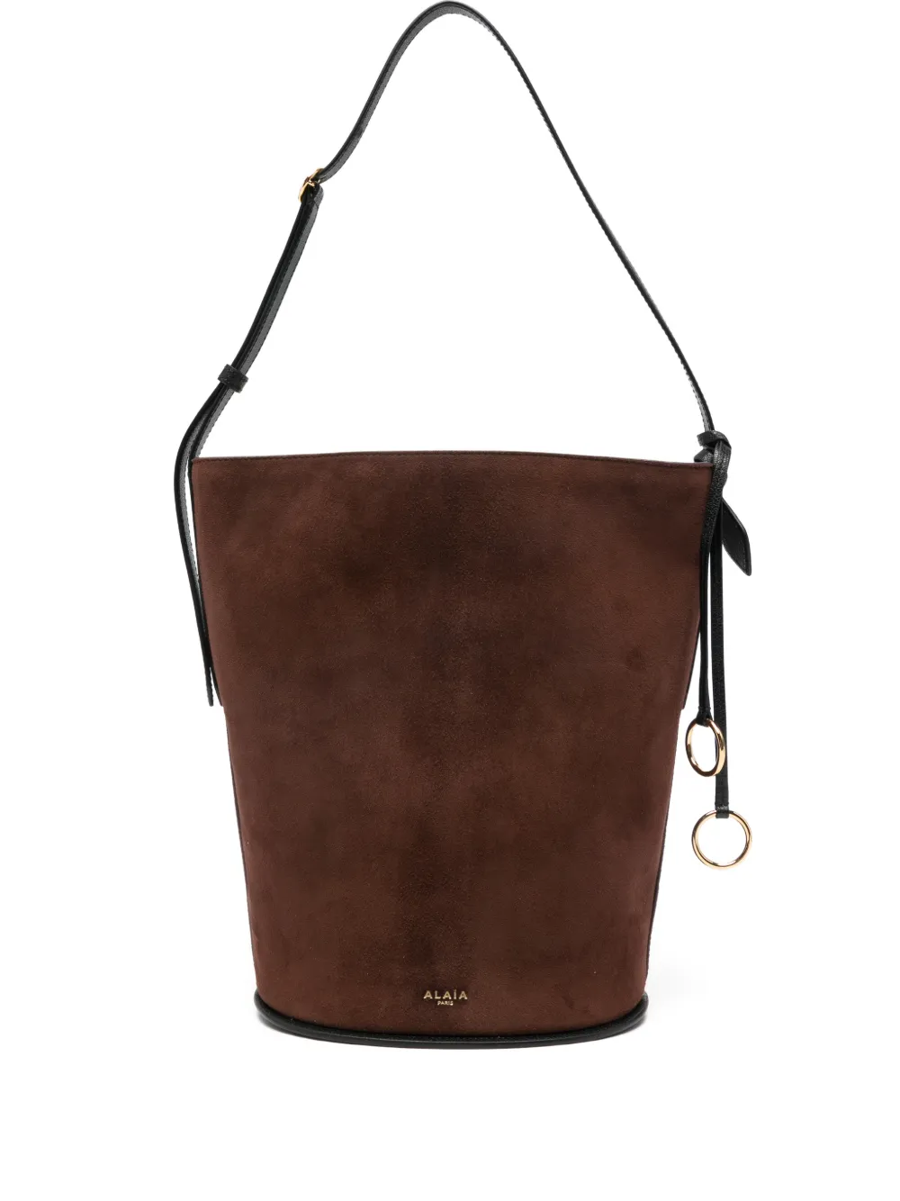 

Маленькая замшевая сумка-ведро Alaïa, коричневый