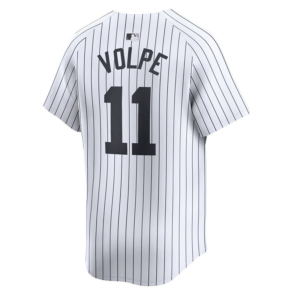 Мужская белая майка Nike Anthony Volpe New York Yankees Home Limited Player, цвет Ynk White — фото 4