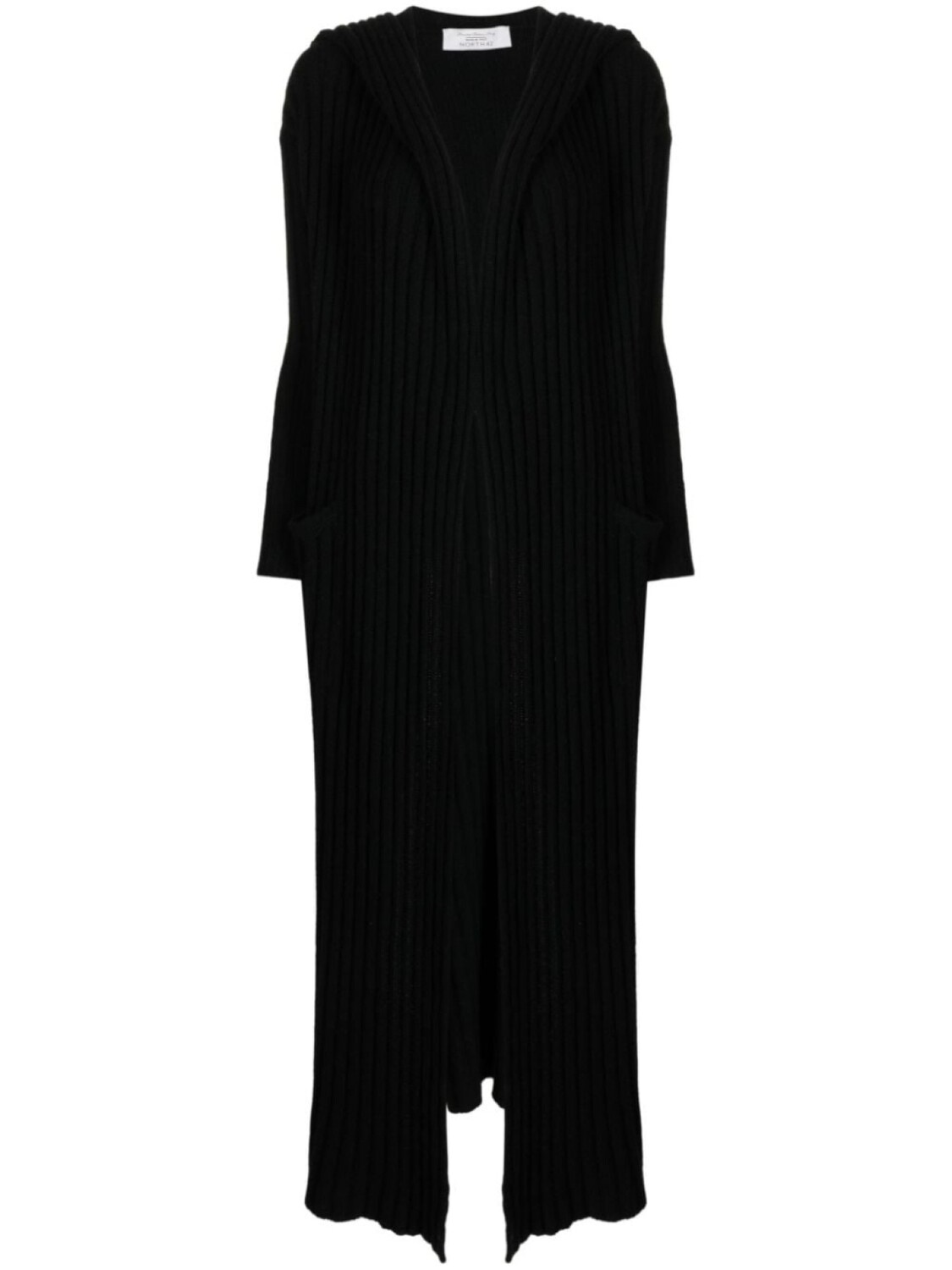 

Teddy Cashmere кашемировый кардиган Amalfi в рубчик, черный