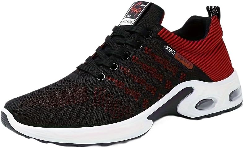 

Мужские спортивные кроссовки сникеры, удобные дышащие с сеткой, мужские слипоны - идеальны для бега, прогулок и повседневной носки Hhhchpm, красный