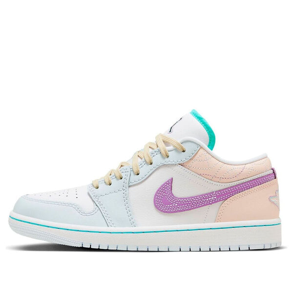 Кроссовки (WMNS) Air Jordan 1 Low 'Multi-Color Sashiko', белый