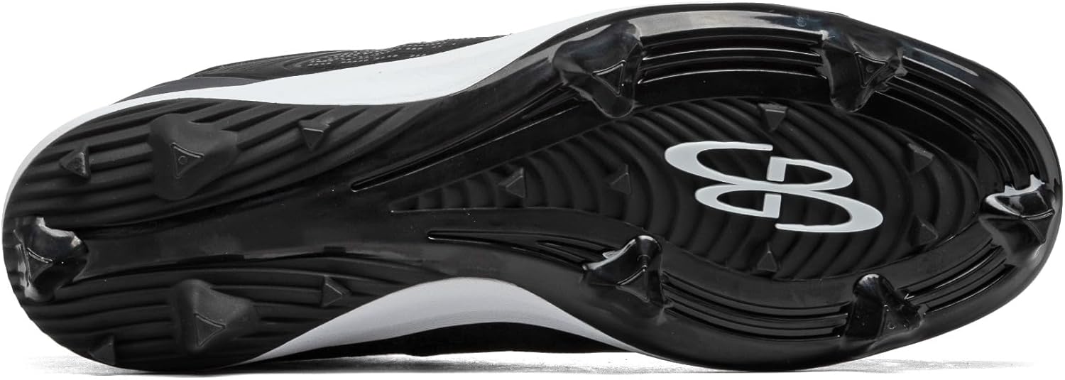 Мужские бутсы Boombah Viper Pureknit с литой подошвой - Status - Разные цвета - Разные размеры, черный/угольный — фото 2