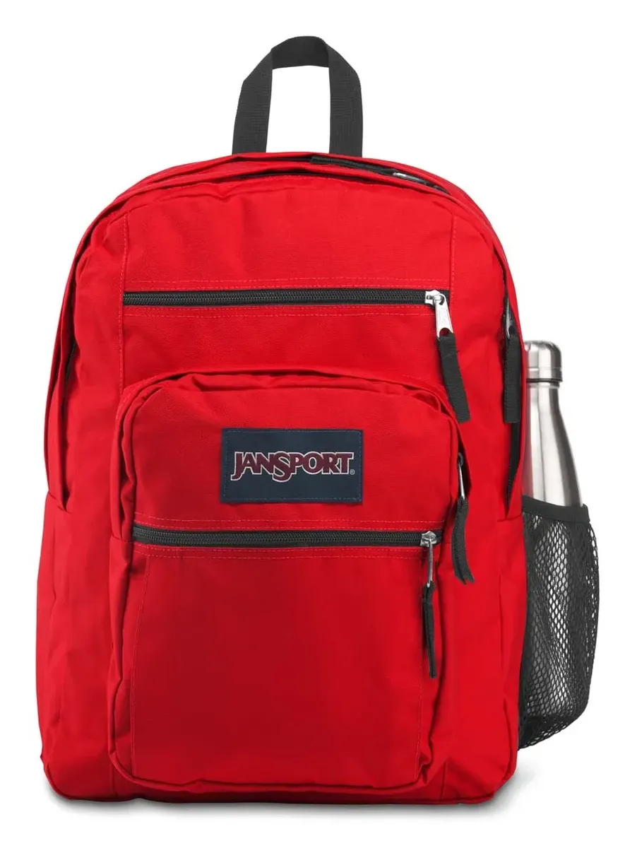 

Рюкзак для отдыха Jansport "Big Student" с многочисленными отделениями, красный