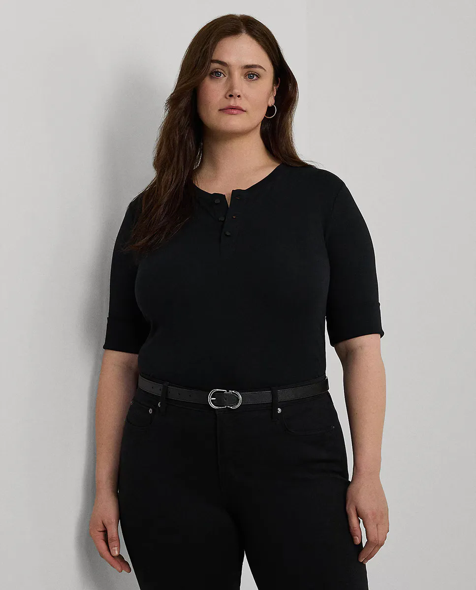 

Женская футболка с французским рукавом Lauren Ralph Lauren Woman, черный