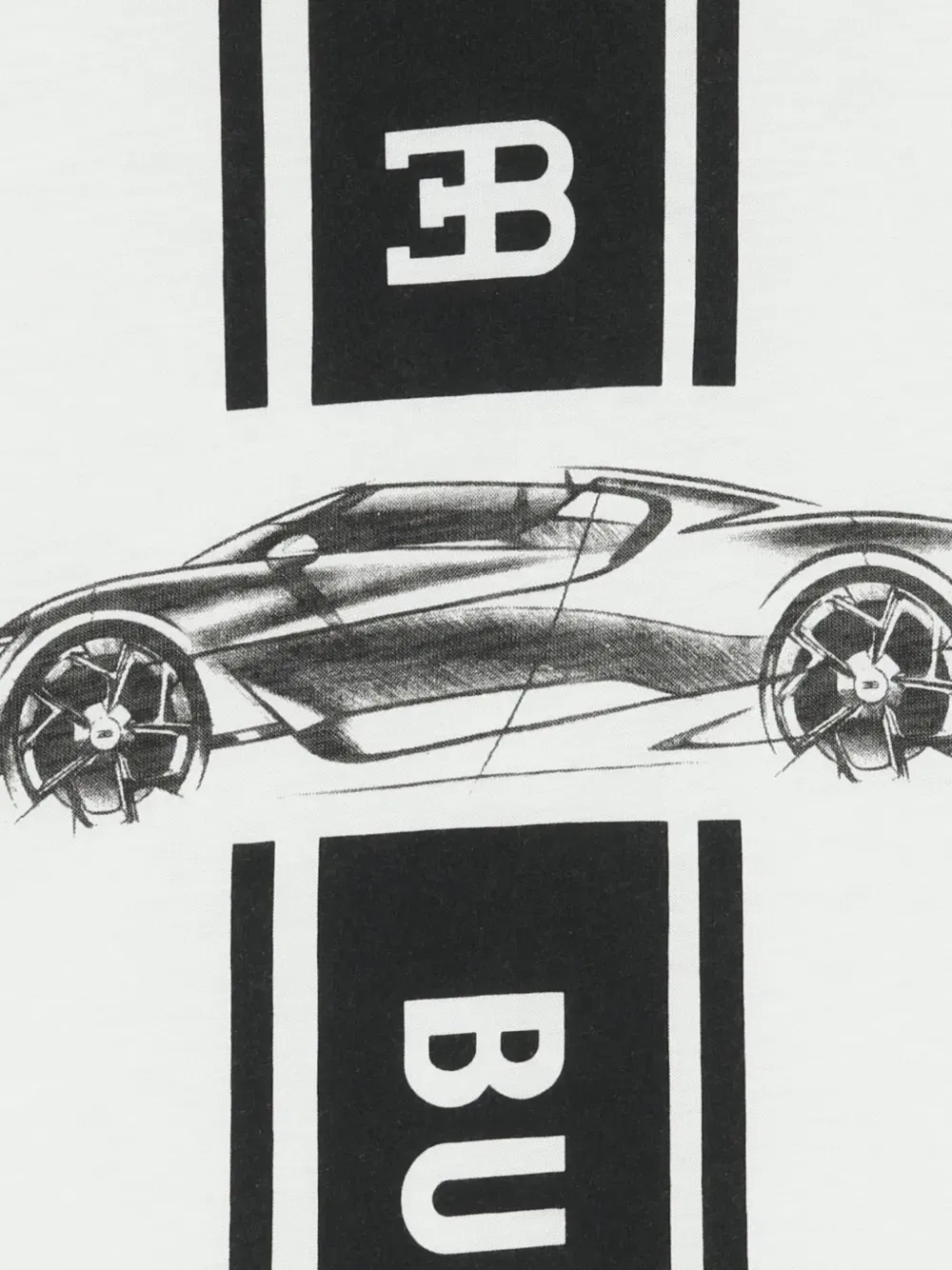 Футболка с автомобильным принтом Bugatti Kids, белый — фото 3