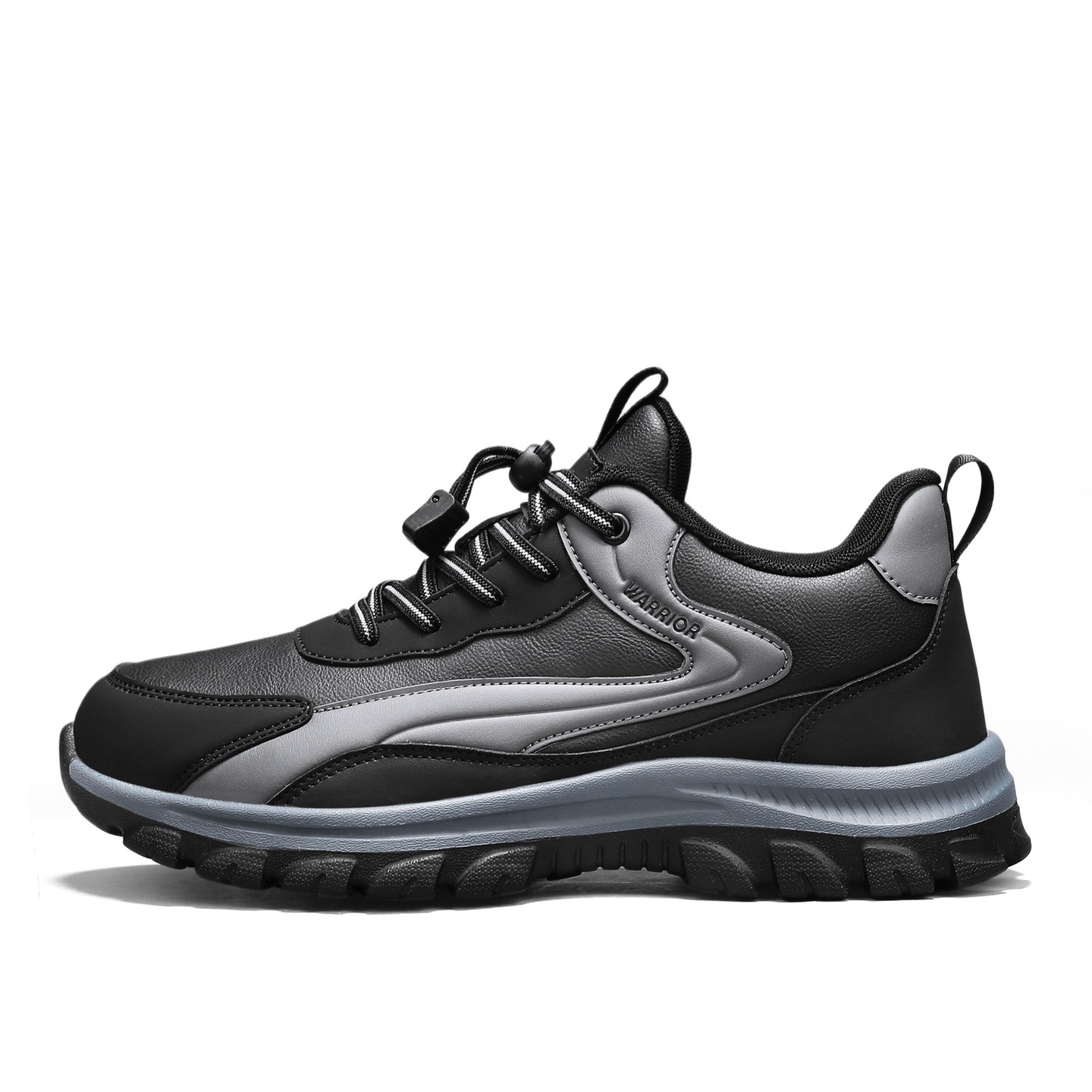 

WARRIOR Кроссовки Casual низкие мужские Coverage Moisture Wicking, Abrasion Resistant, Slip Resistant черные серые