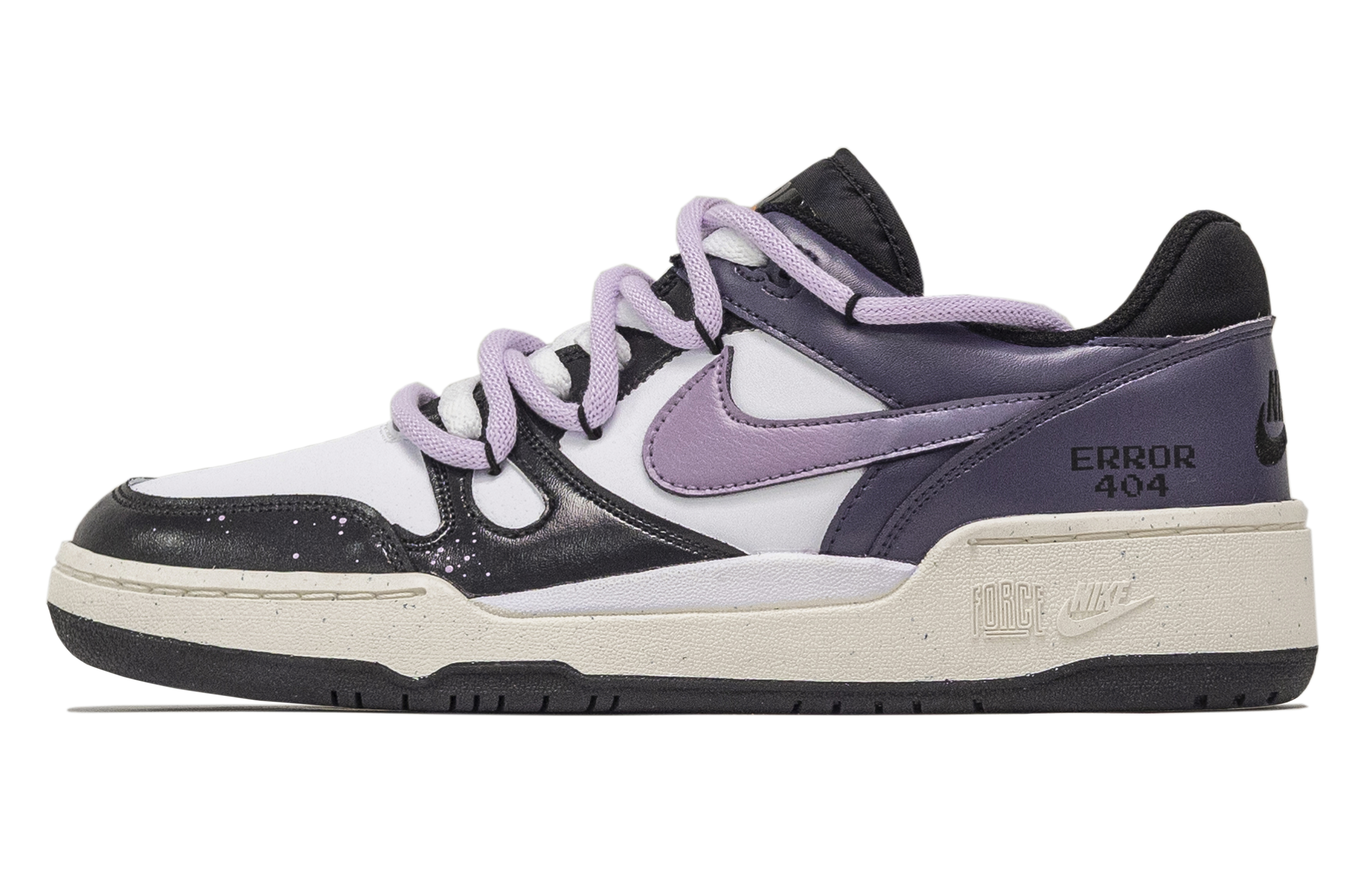 

Nike Кроссовки для скейтбординга Full Force Purple Mist Dream с противоскользящим покрытием, износостойкие, низкие, мужские, черно-фиолетовые