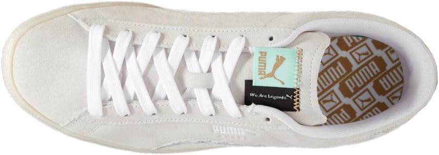 Мужские кроссовки PUMA Suede Wal Mas Camp с шнуровкой, повседневные- белые — фото 4