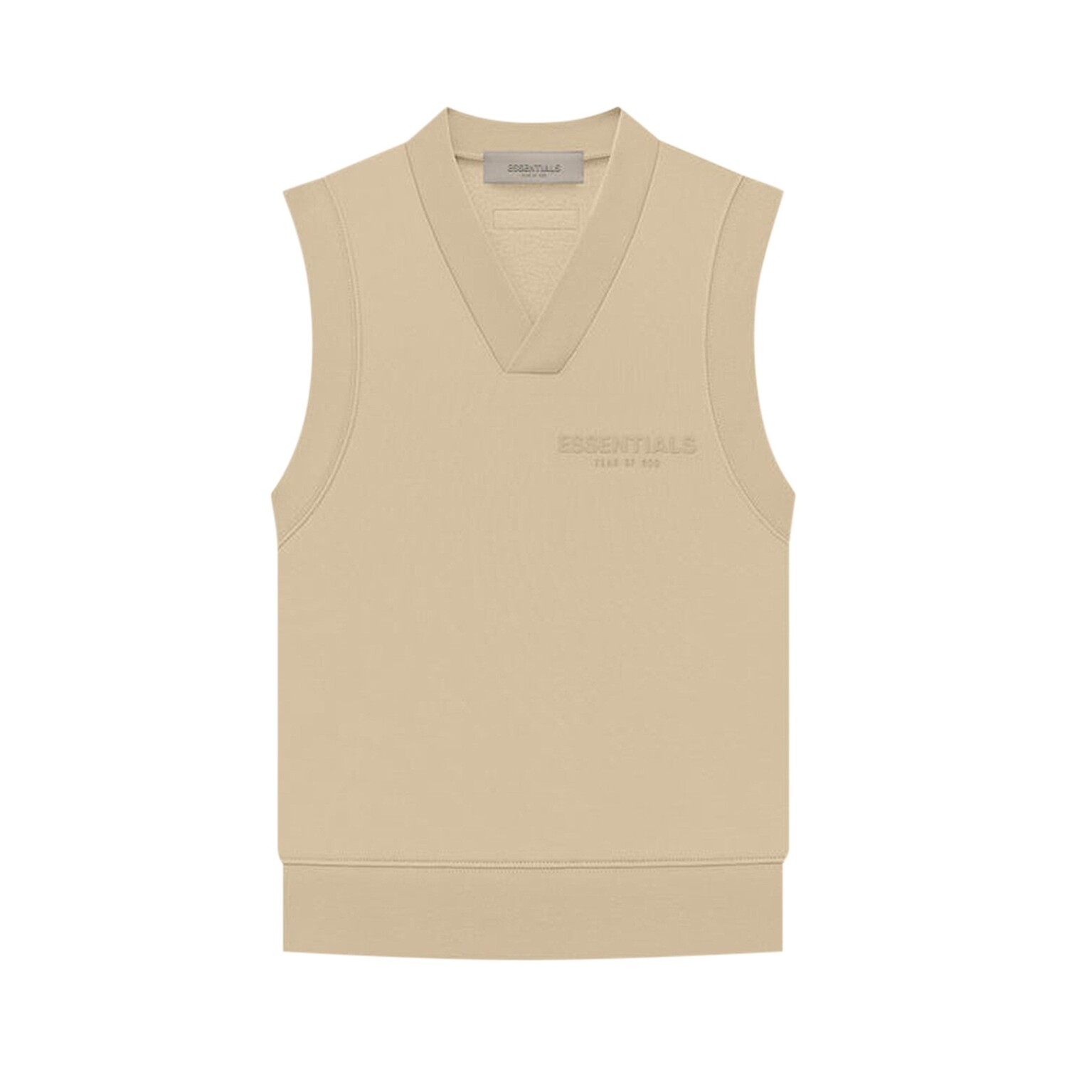 

Пуловер Fear of God Essentials, жилет с v-образным вырезом, песочный цвет, Бежевый, Пуловер Fear of God Essentials, жилет с v-образным вырезом, песочный цвет