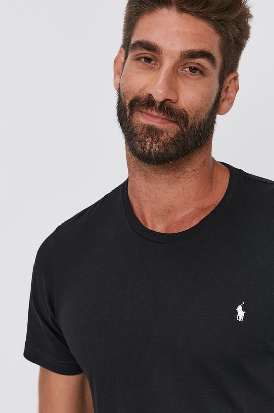 

Хлопковая футболка 714844756001 Polo Ralph Lauren, черный