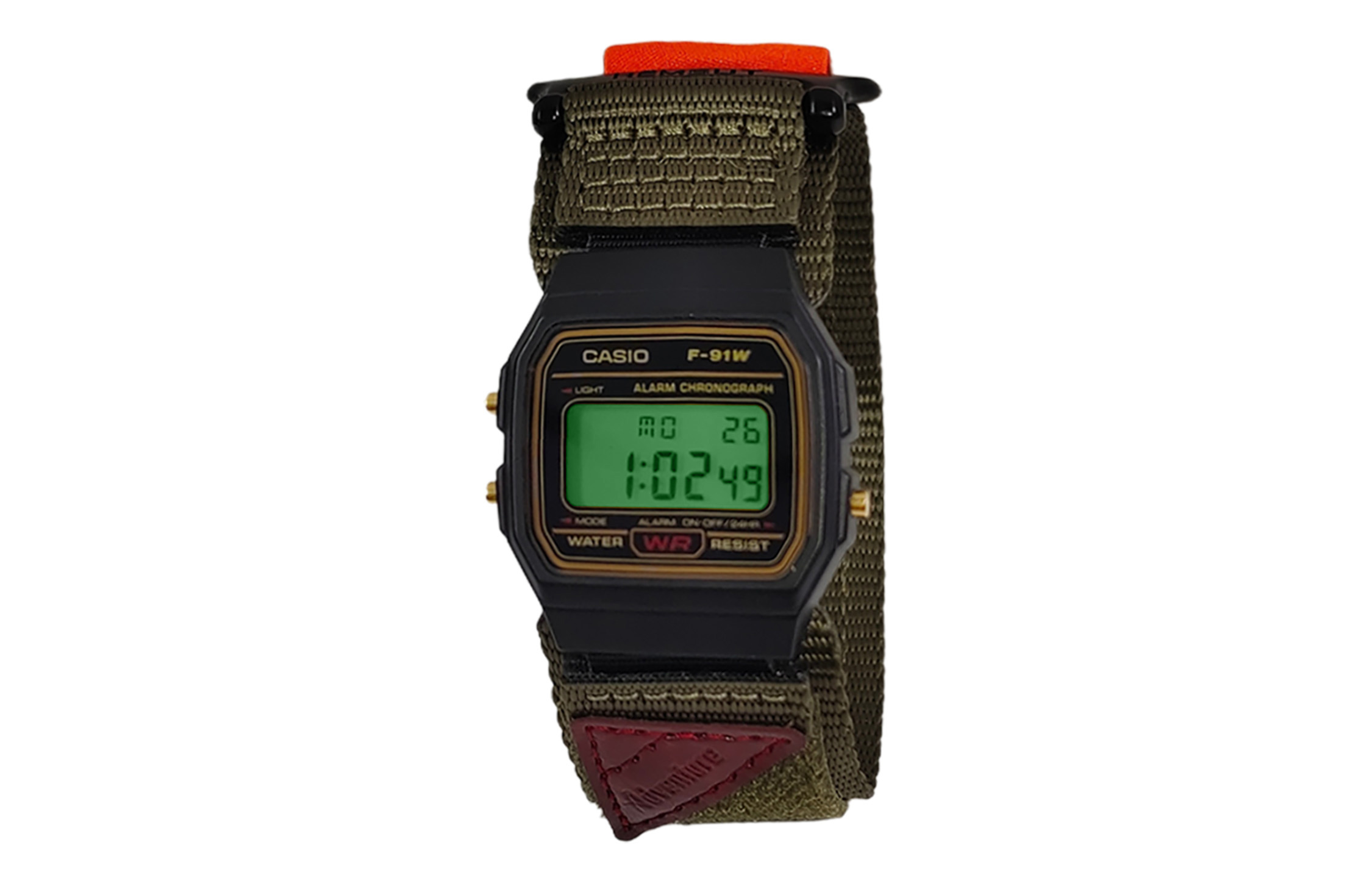 

CASIO Мужские часы Retrofit Series с кварцевым механизмом и нейлоновым ремешком, черный циферблат