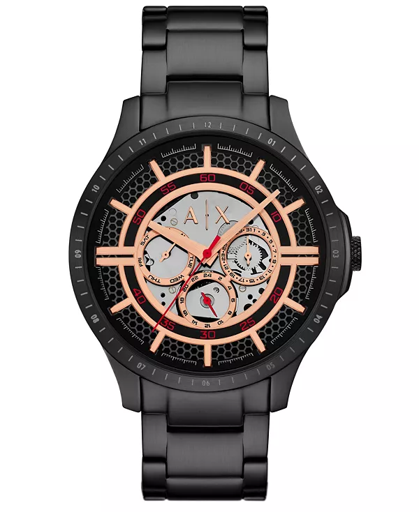 

Мужские кварцевые многофункциональные черные часы из нержавеющей стали, 46 мм A|X Armani Exchange, black