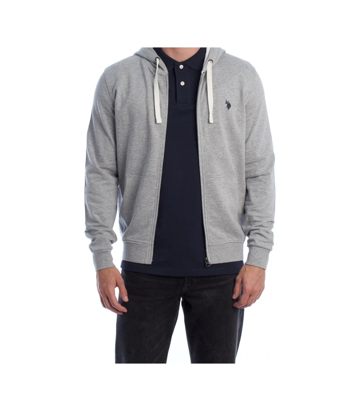 

Худи на молнии в спортивном стиле U.S. Polo Assn., серый