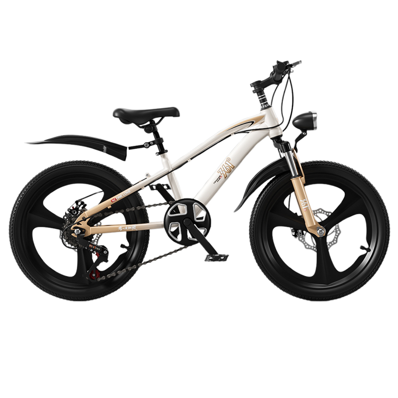 

Городской велосипед Youth & Student из высокоуглеродистой стали 361°, milk coffee желтый, integrated wheel