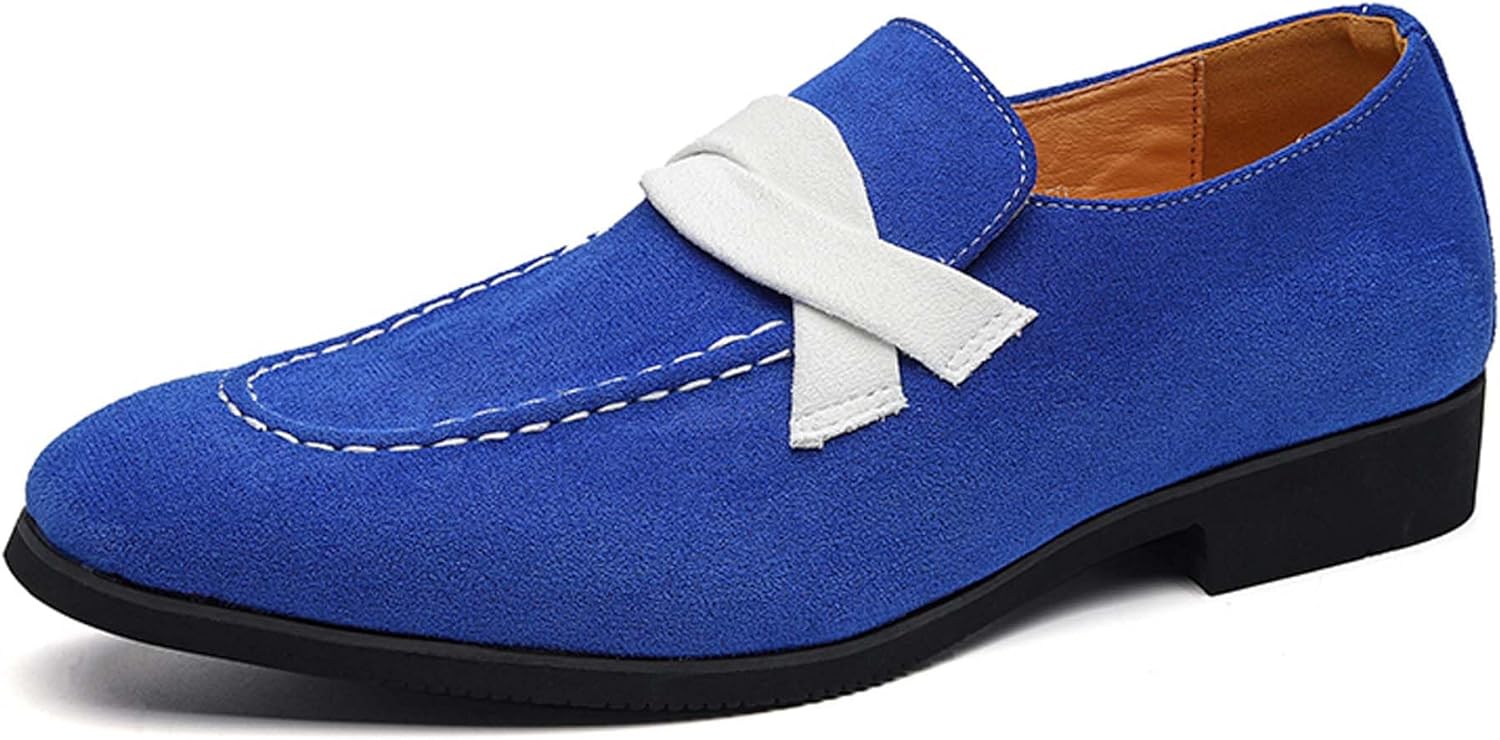 

Мужские лоферы Penny большого размера, городские деловые повседневные формальные туфли, противоскользящие, удобные, для офиса, униформы, банкетов, церквей, свадеб, костюмов и платьев, кожаная обувь Generic, синий