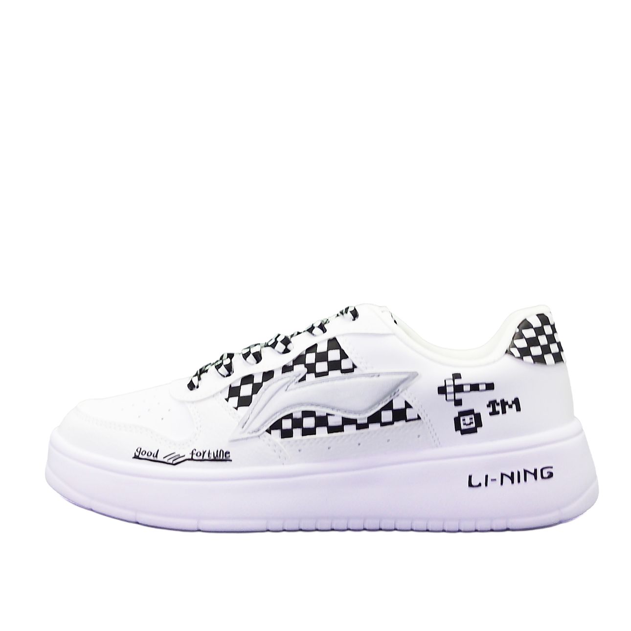 

LINING Лининг Понтон Боутс устойчивые к истиранию, легкие и дышащие лоу-топ скейтбордские кроссовки унисекс белый - белый, цвет White