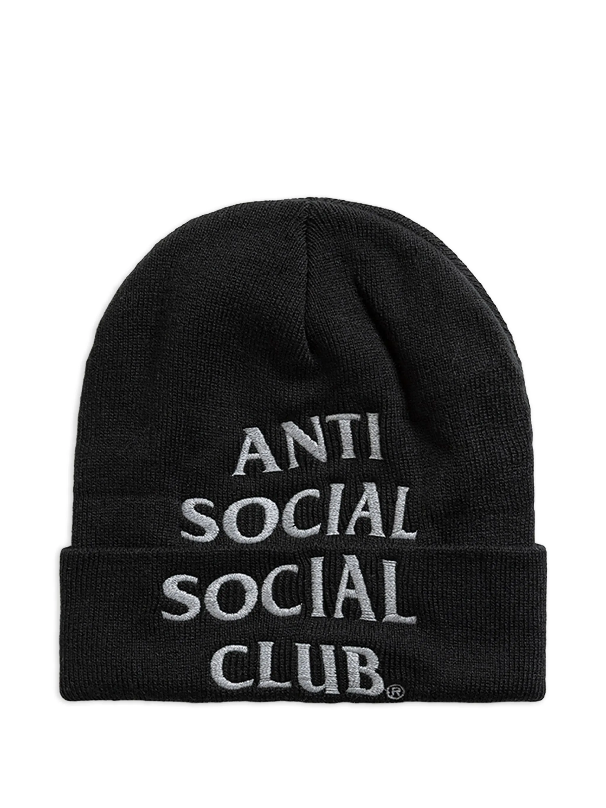 

Шапка бини с вышитым логотипом Anti Social Social Club, черный