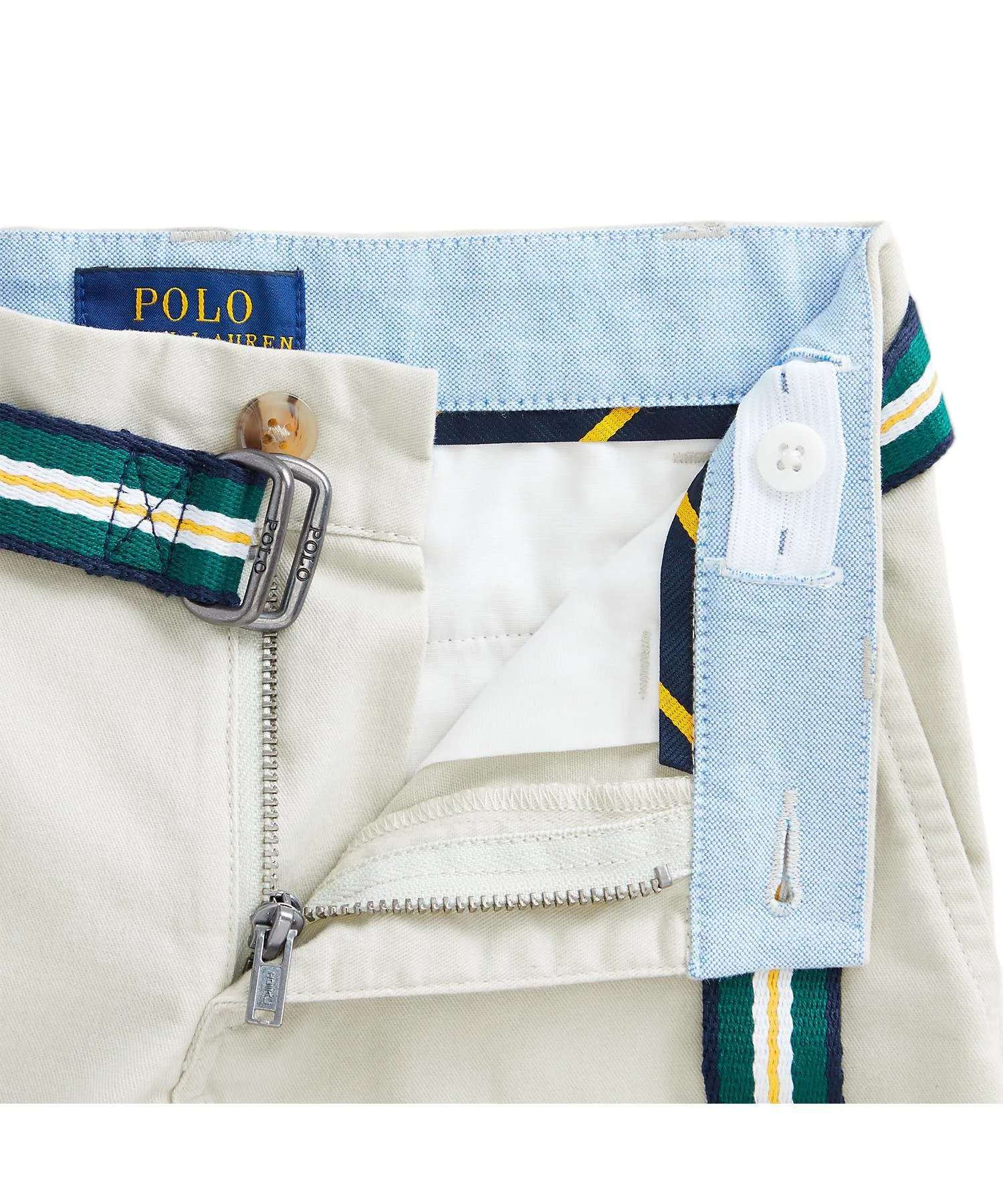 (Для мальчиков 5-7 лет) Прямые шорты из износостойкой саржи. Polo Ralph Lauren, 101 Natural — фото 3