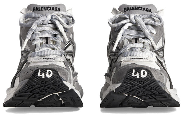 Кроссовки runner sneakers 'grey white black nylon and suede like fabric' Balenciaga, серый — фото 4