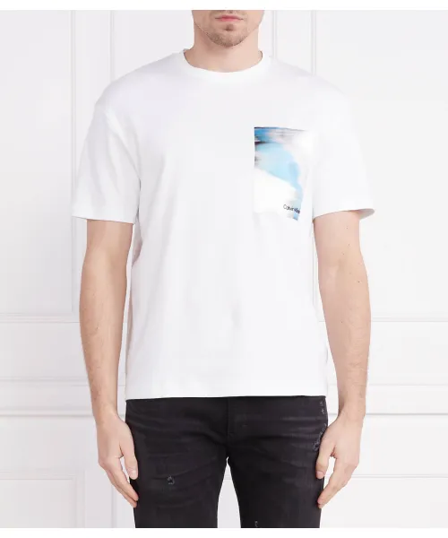 

Футболка с глюком Regular fit Calvin Klein, белый