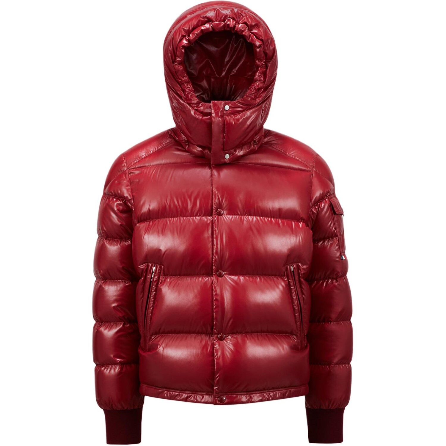 

Пуховик мужской темно-красный Moncler