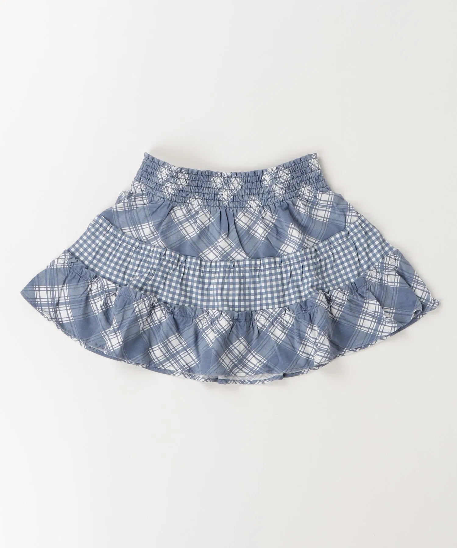Детская юбка в клетку POLO RALPH LAUREN CHILDRENSWEAR с воланами синяя — фото 3