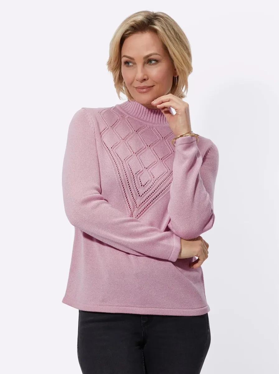 

Свитер с воротником стойкой Classic Basics "Пуловер", цвет Rosé