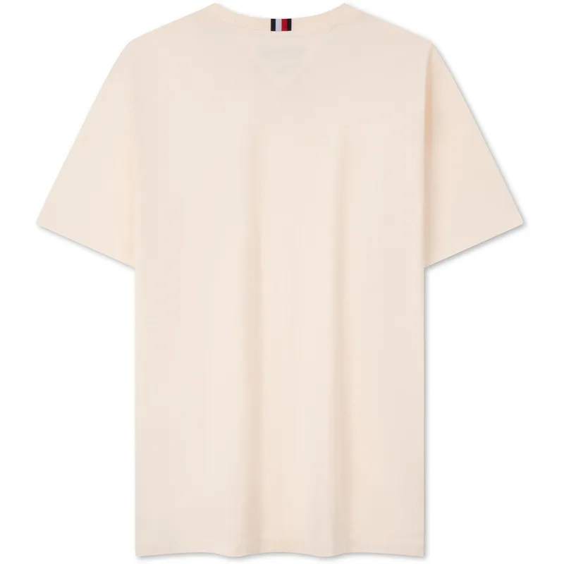 Футболка мужская с круглым вырезом Tommy Hilfiger, Ecru AEF — фото 4