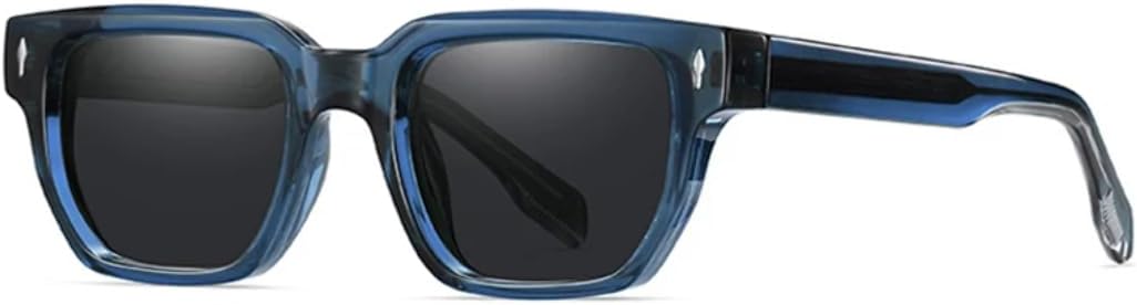 

Ретро-солнцезащитные очки «кошачий глаз» класса люкс для женщин и мужчин, прозрачные, с градиентным покрытием, защитой от УФ-излучения UV400 и заклепками UATXTAU, Blue Grey