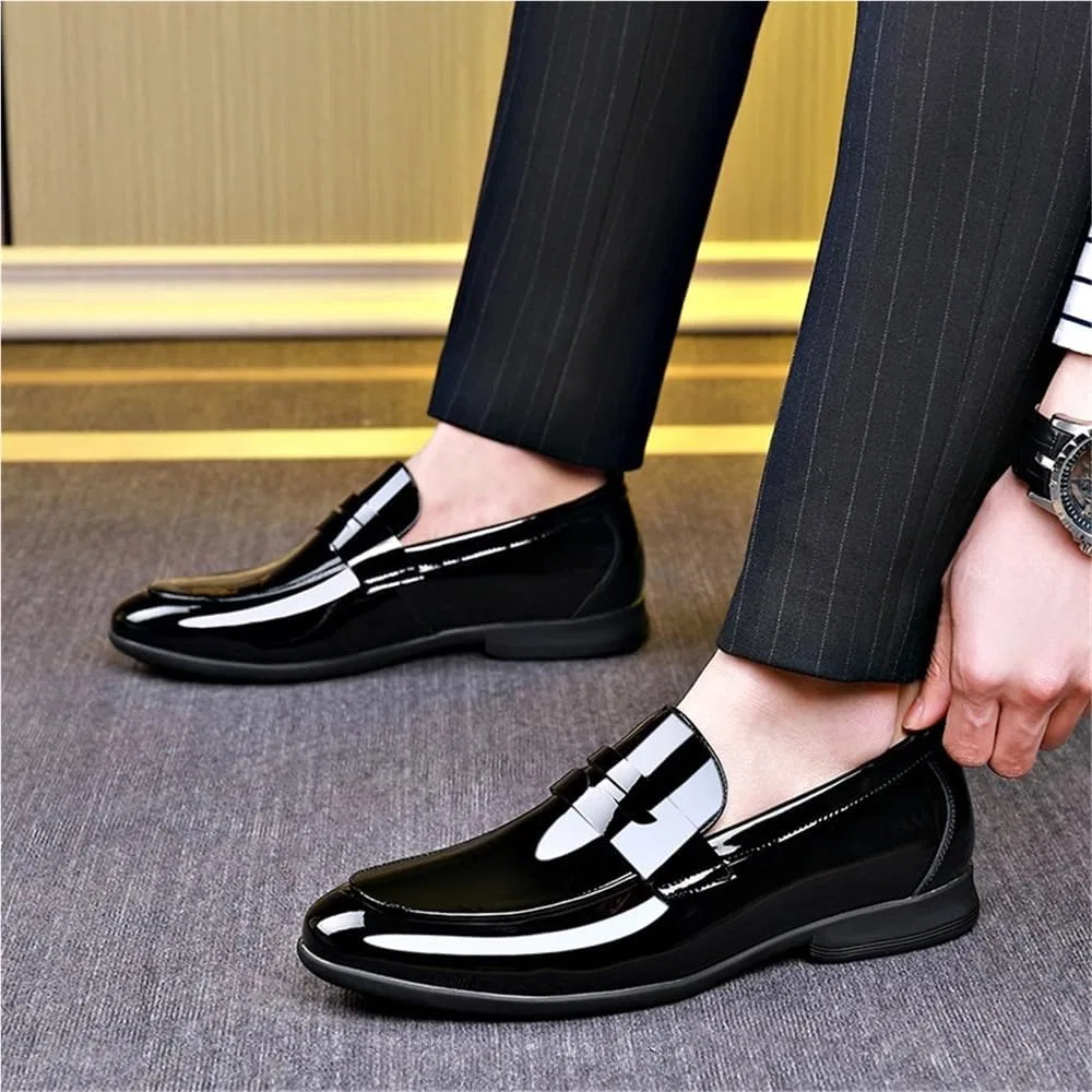 Мужские лоферы, кожаные, Glossy Leather, Black UOPYNE — фото 2
