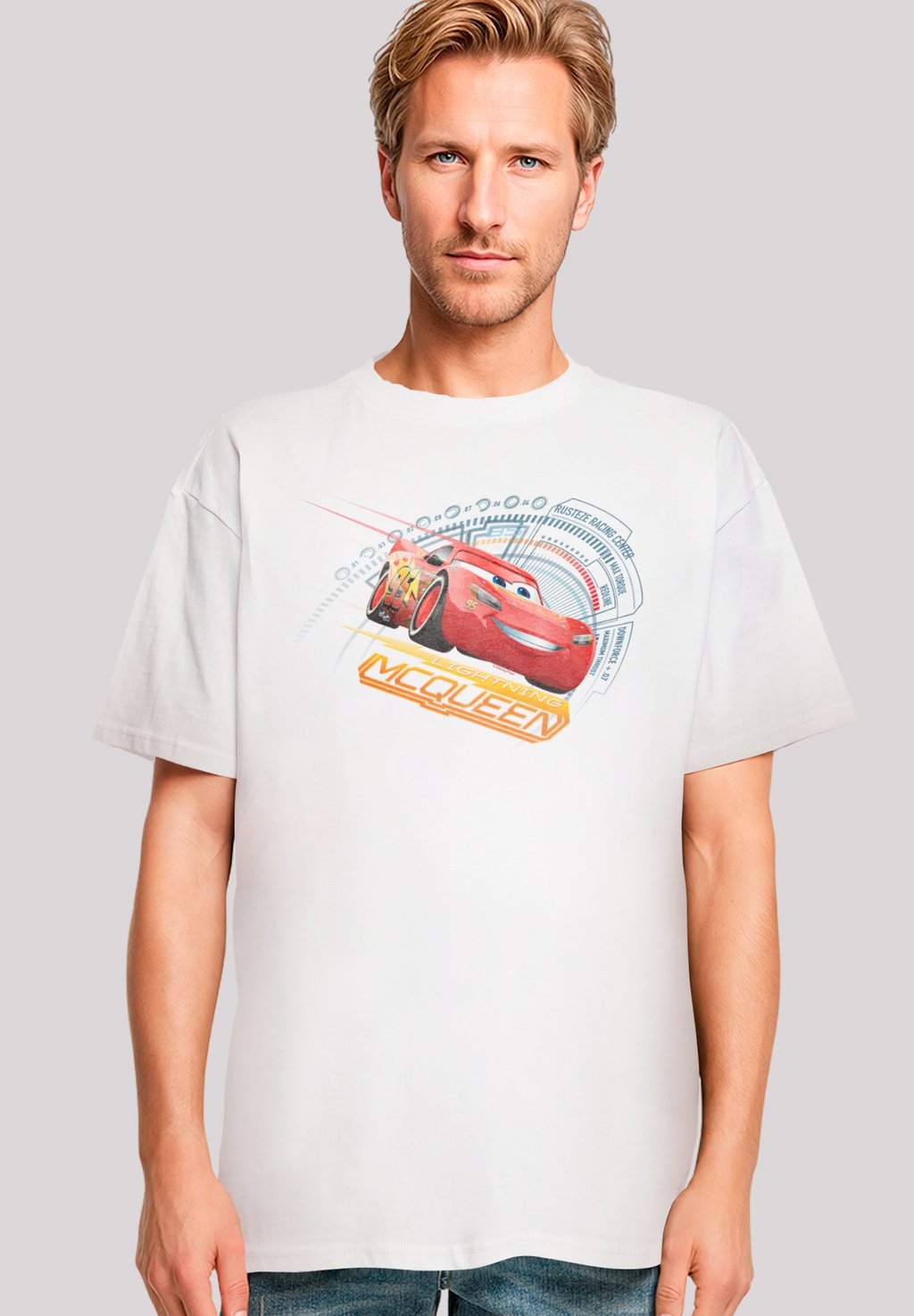 

Футболка с принтом CARS LIGHTNING MCQUEEN F4NT4STIC, белый