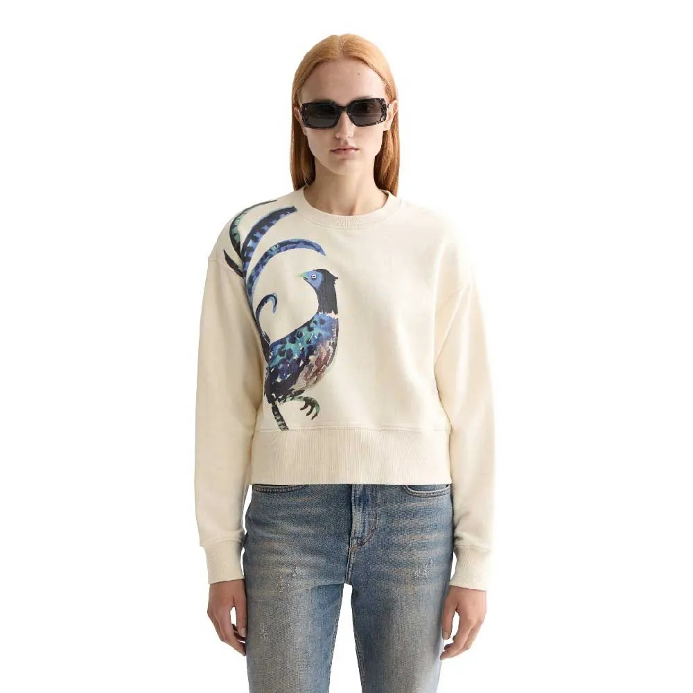 

Толстовка Scotch & Soda Washed Artwork Loose Fit, бежевый