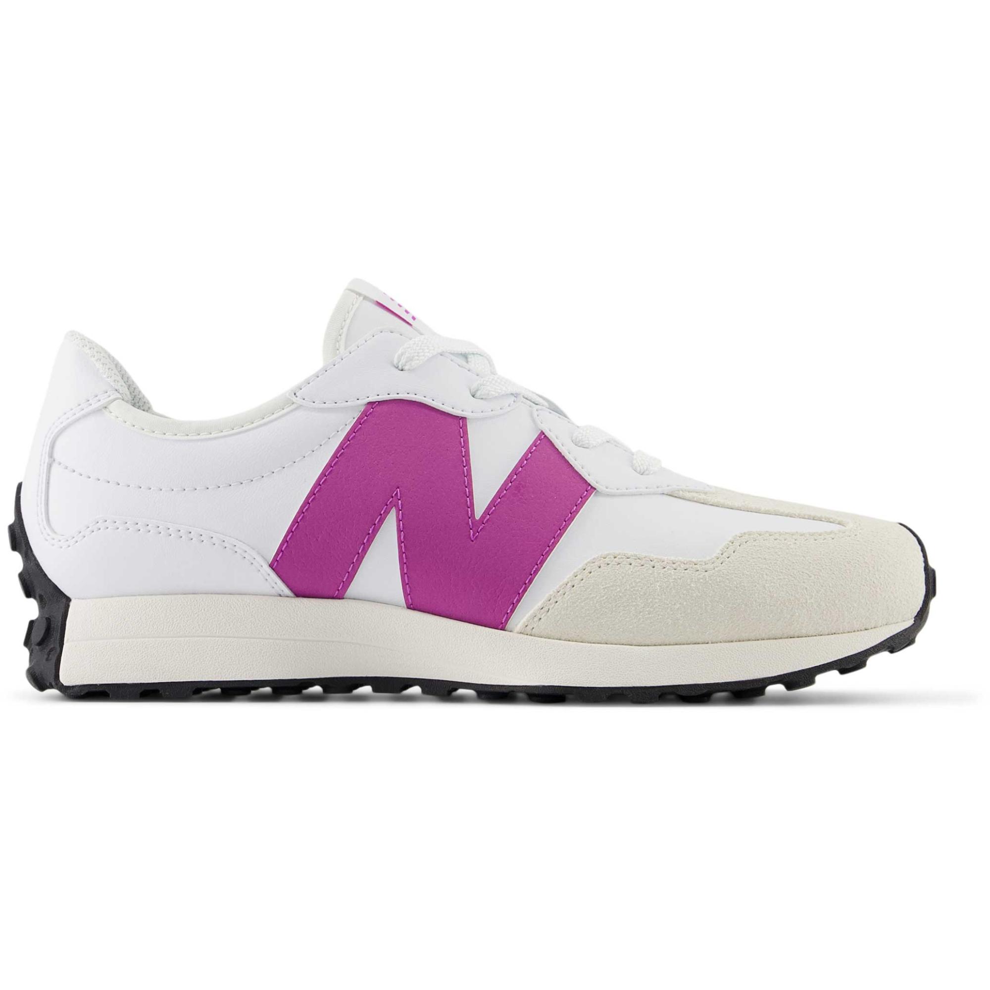 

Повседневные туфли для девочек 327 New Balance, White/Passion Fruit