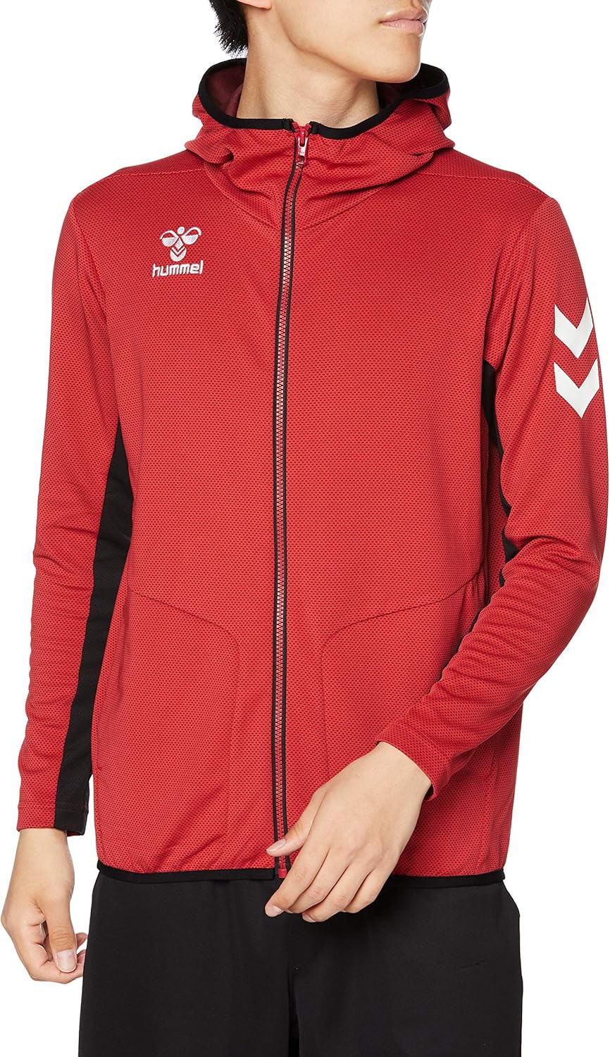 

Мужская тренировочная толстовка Hummel на молнии, красный