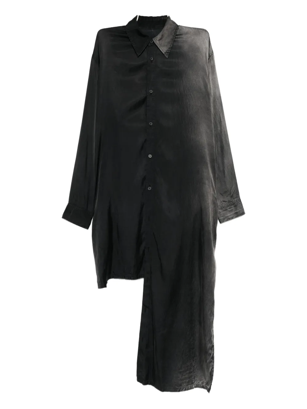 

Рубашка с асимметричным подолом Yohji Yamamoto, серый