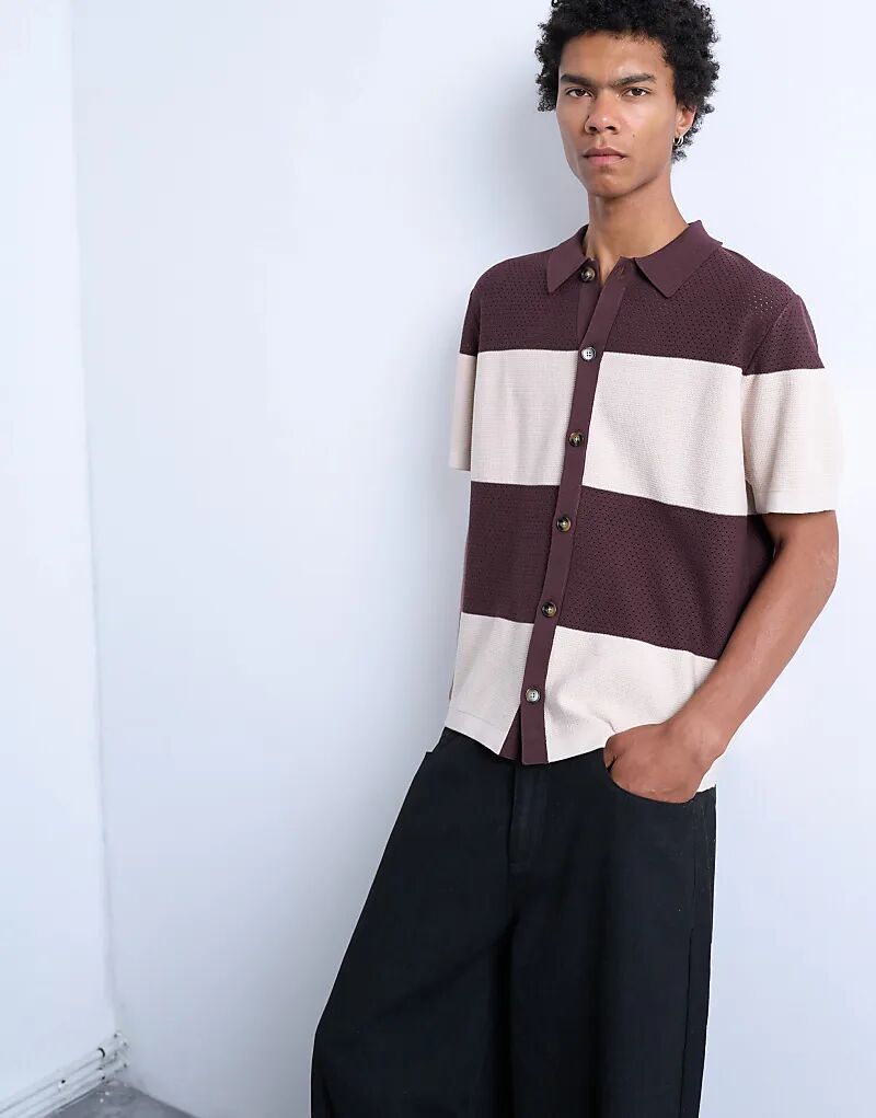 

Рубашка Topman с открытыми бретелями в каменном и экрю цветах
