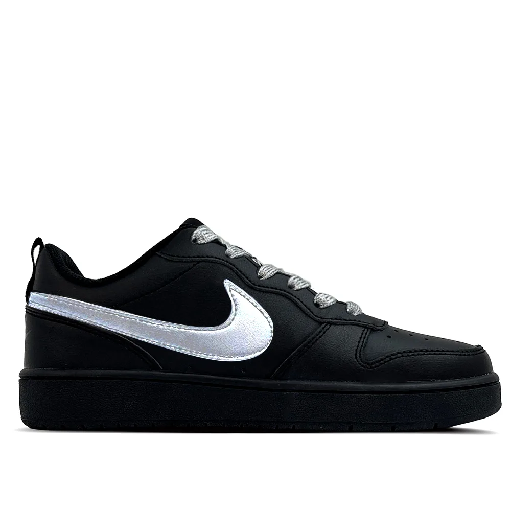 Nike Кроссовки для скейтбординга Court Borough White Night Whisper Leather Low top Kids' черные для подростков — фото 3