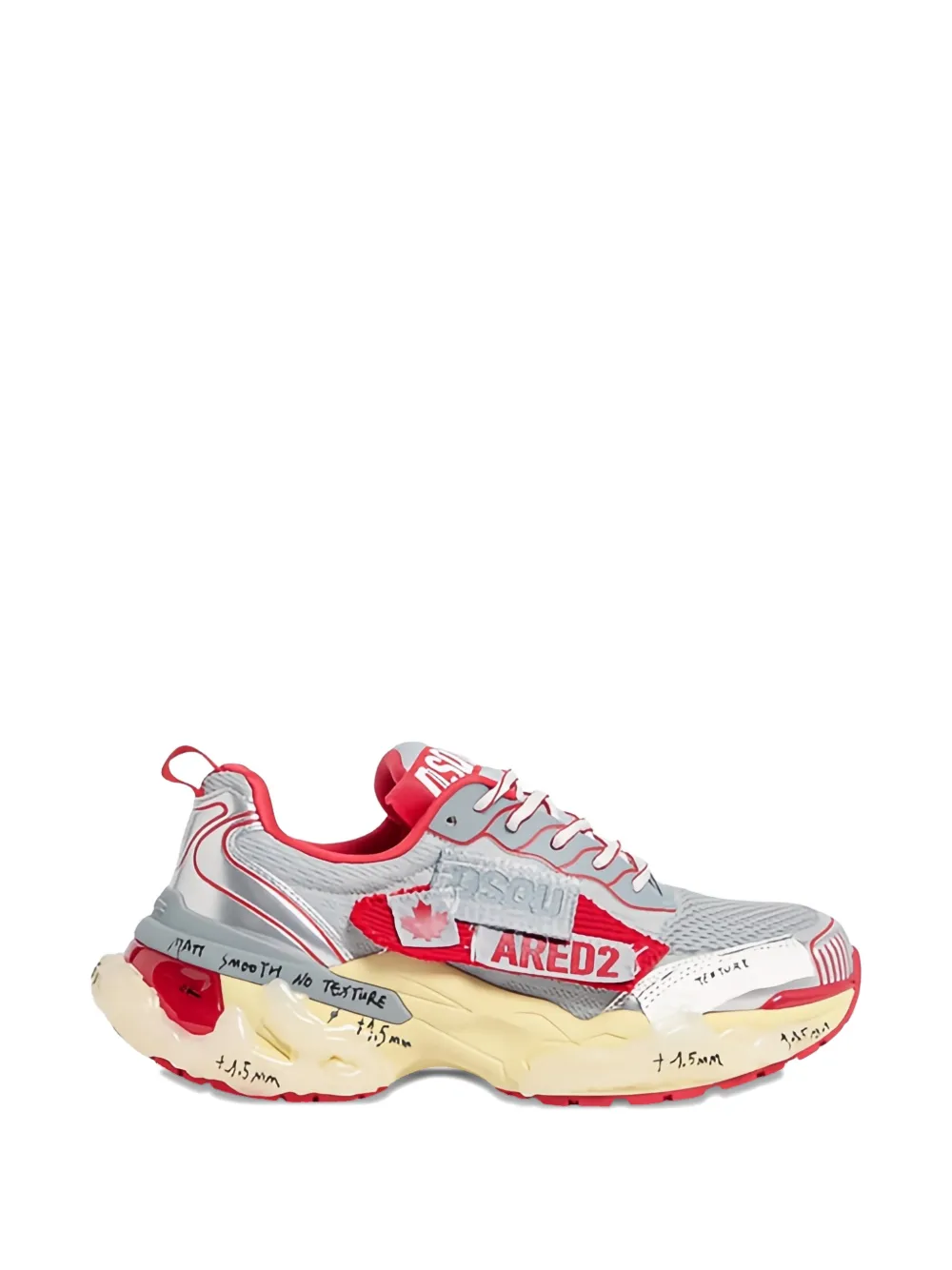 

Кроссовки на шнуровке с логотипом Dsquared2, серебряный