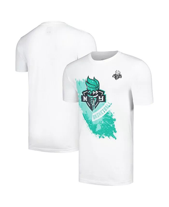 

Мужская и женская белая футболка New York Liberty Splashed Stadium Essentials