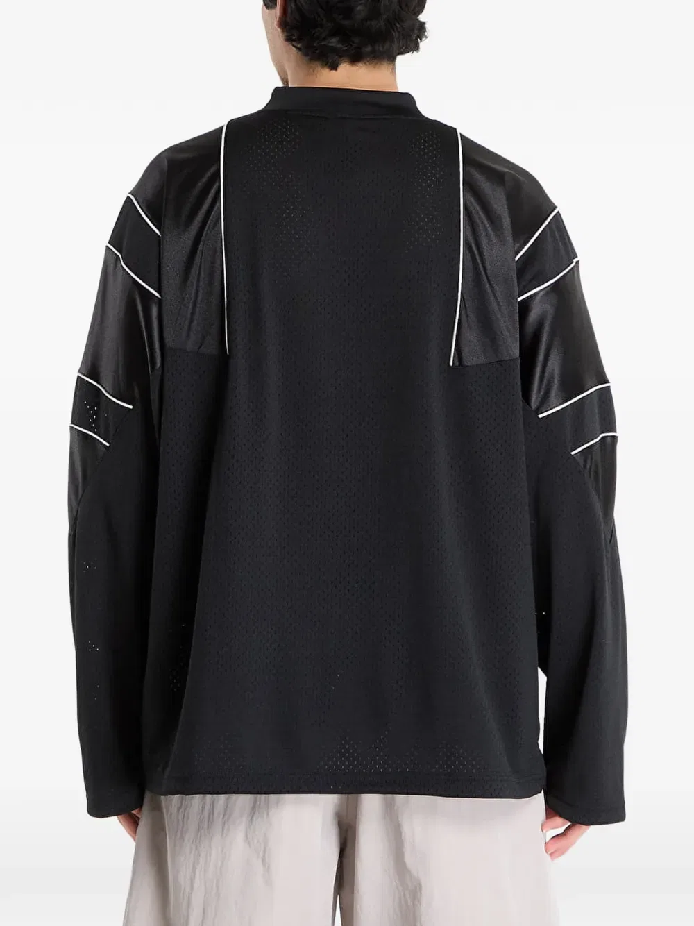 Ночная рубашка, футболка с длинными рукавами Adidas, черный — фото 3