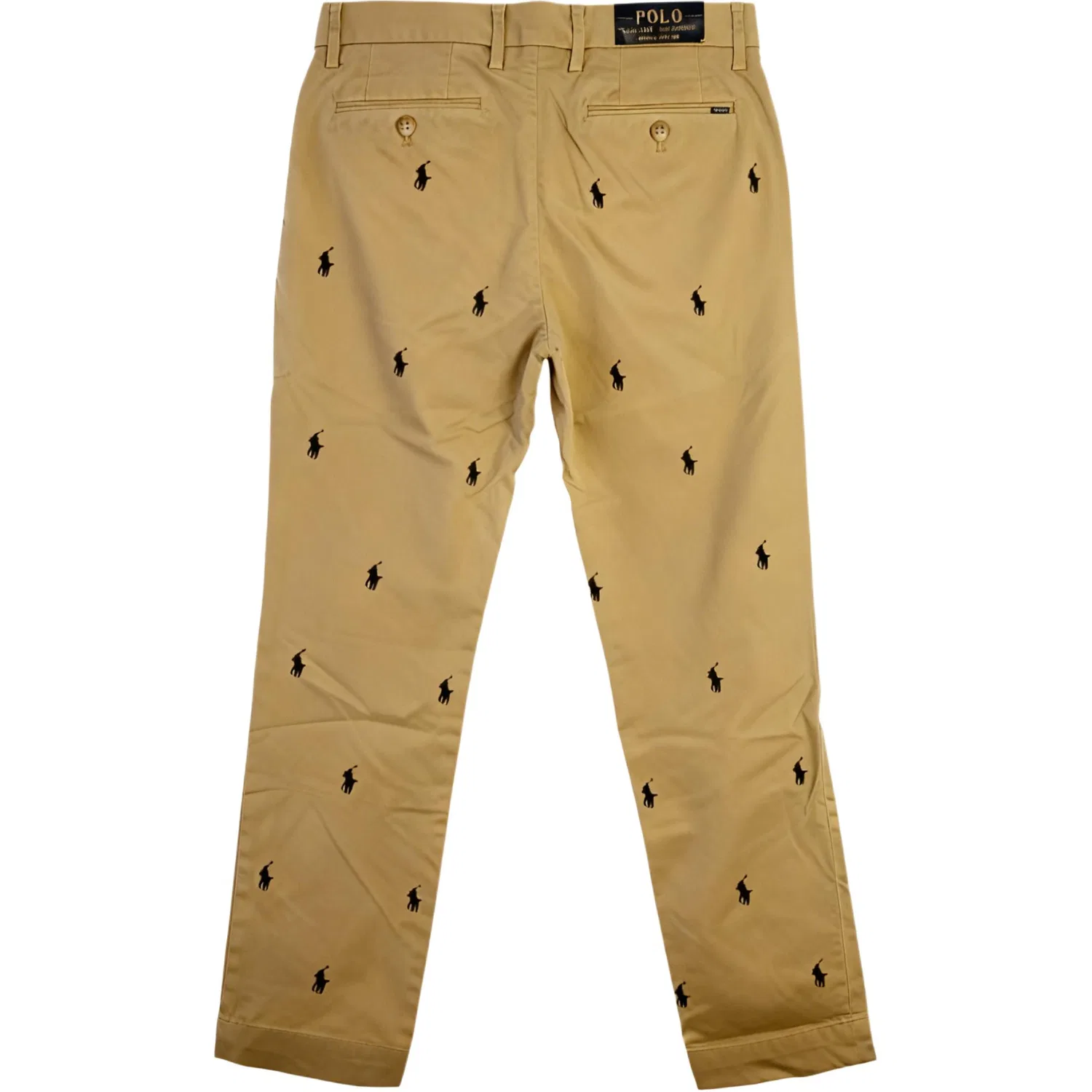 Повседневные брюки Polo Ralph Lauren Stretch Slim Fit коричневые — фото 3