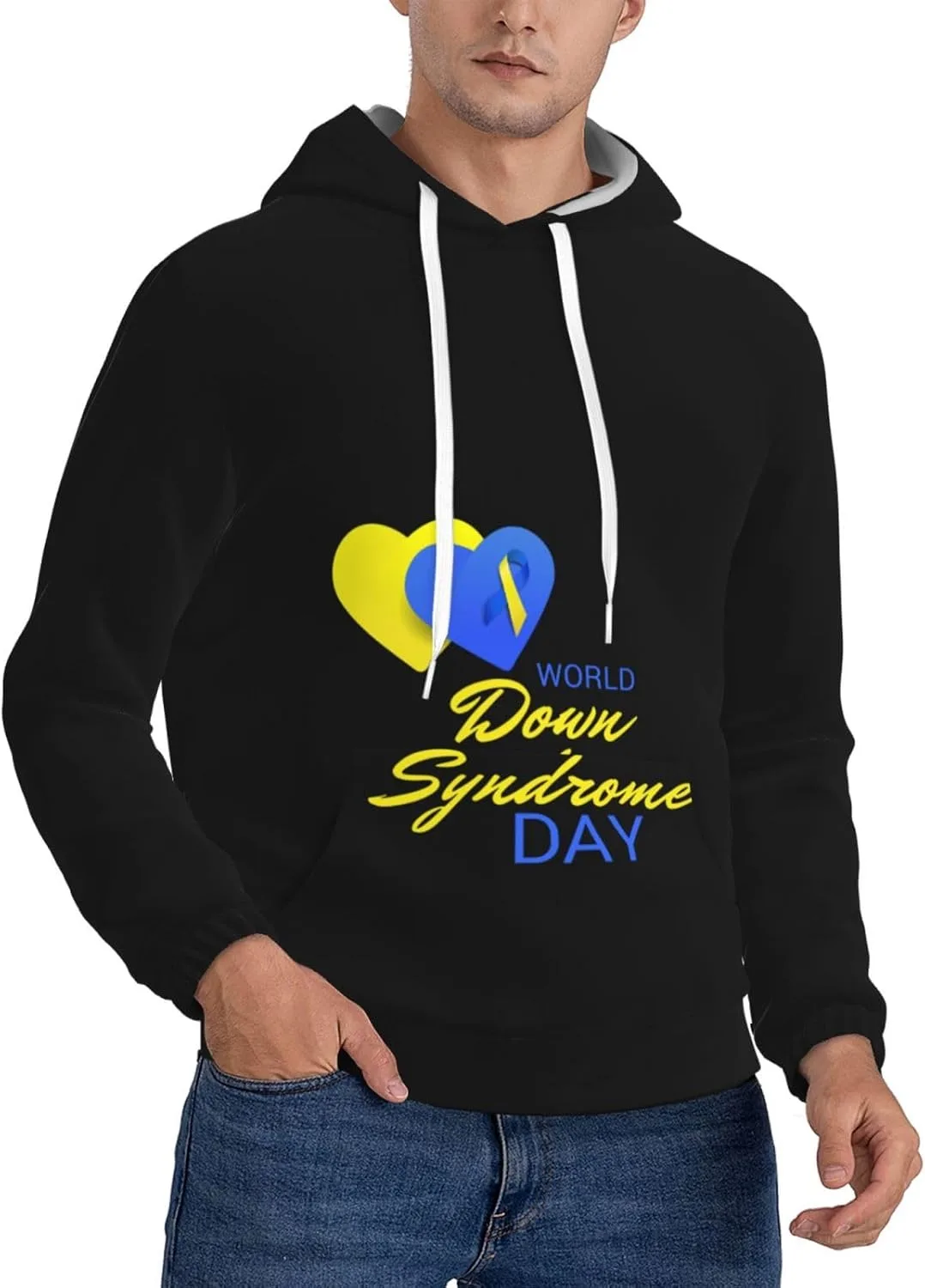 

Толстовка с капюшоном World Down Syndrome Day, с карманами SDERDZSE