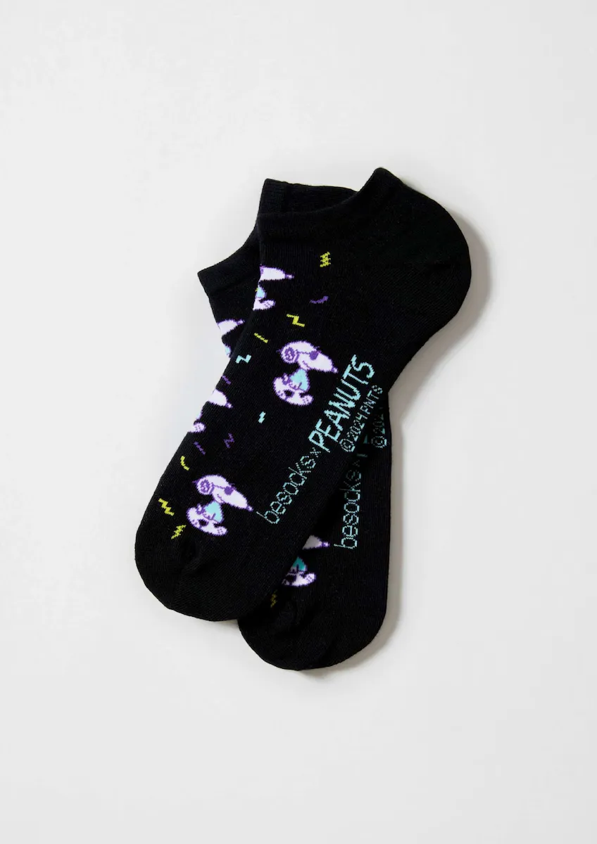

Носки унисекс Snoopy из черного органического хлопка Besocks, чёрный