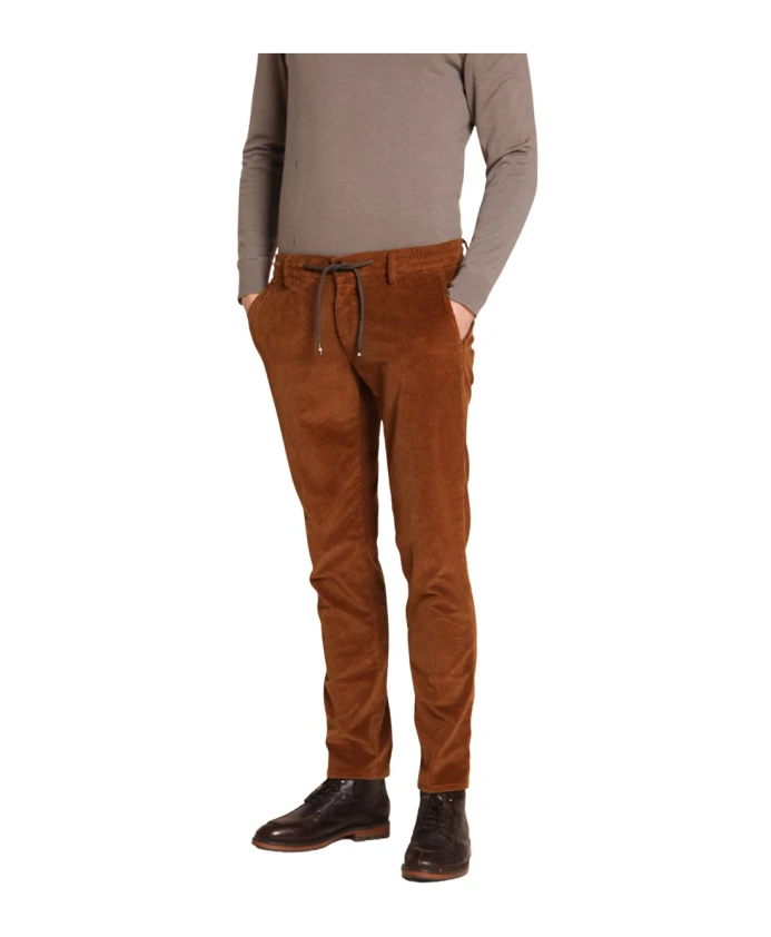 

Коричневые вельветовые брюки, очень узкий крой. Mason'S, коричневый