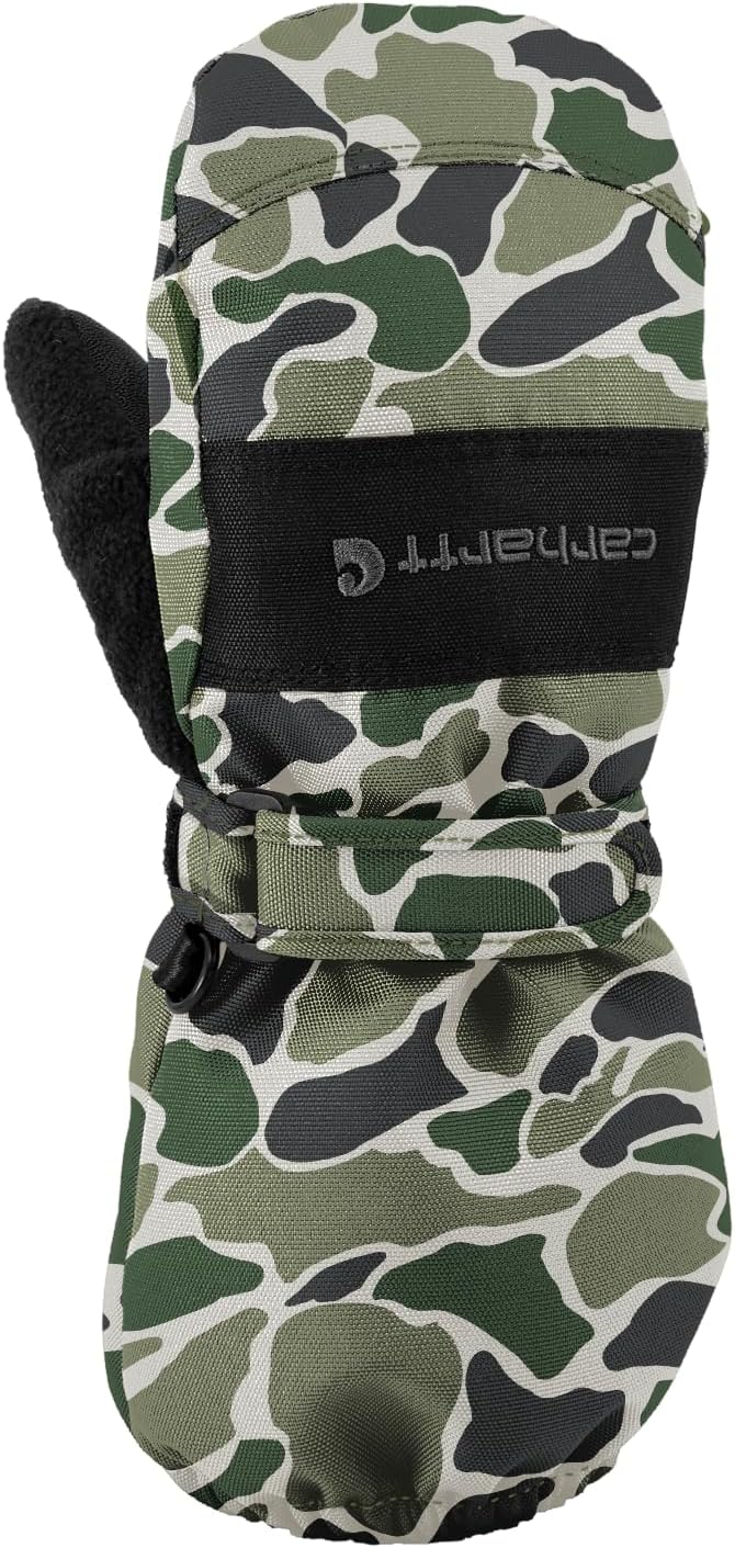 

Carhartt детские TA774 утепленные водонепроницаемые варежки с молнией на манжете, Retro Duck Camo