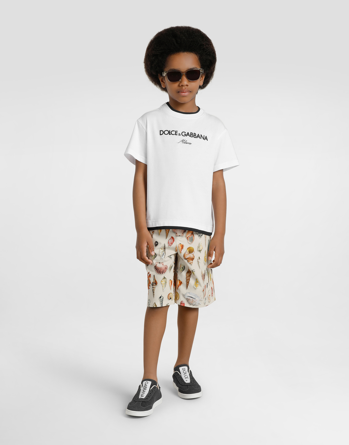 Кеды из холста Dolce&Gabbana, серый — фото 2